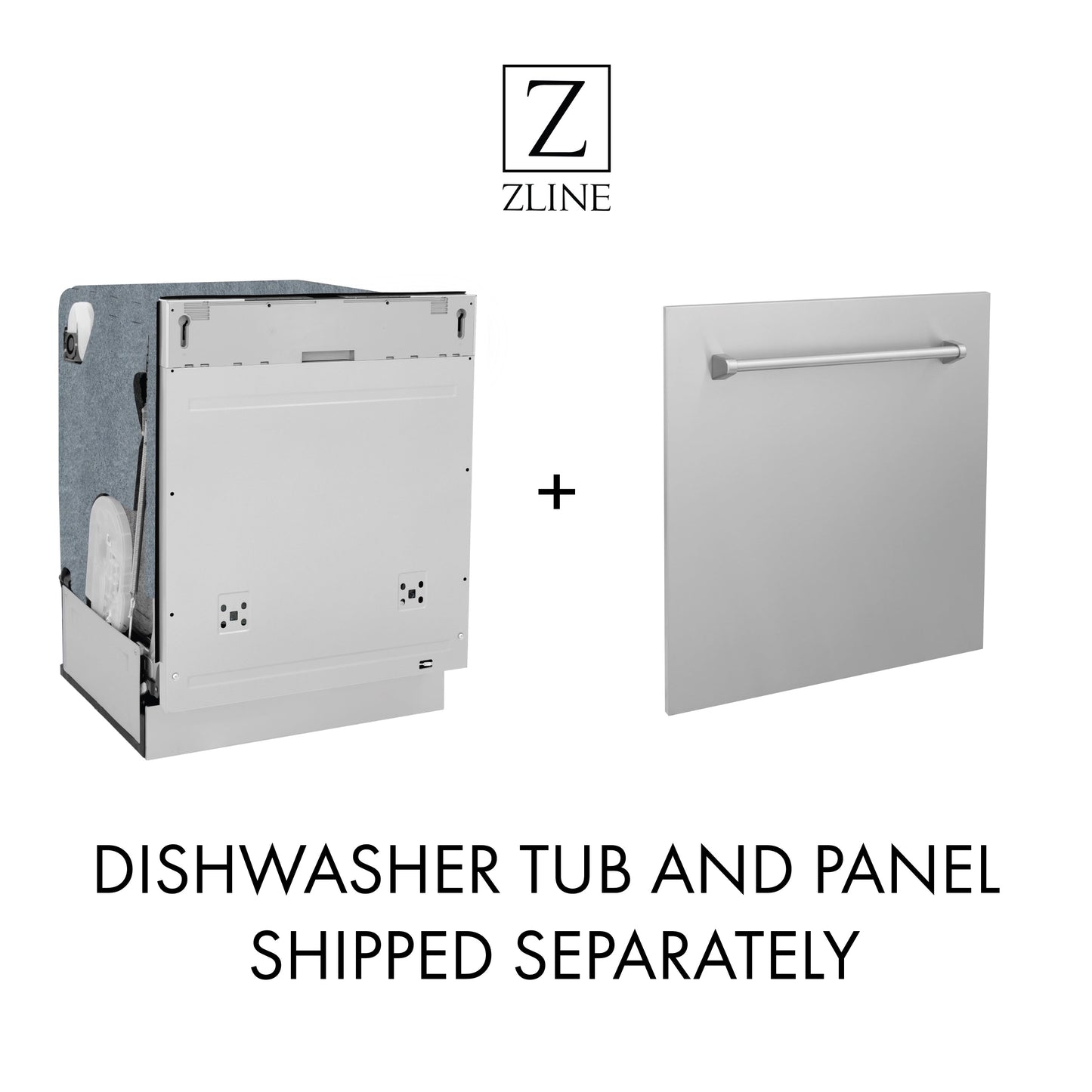 ZLINE Monument Series 24" Custom Panel Ready 3rd Rack Top Touch Control Dishwasher with Stainless Steel Tub