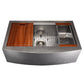 ZLINE Moritz 33" DuraSnow Stainless Steel Farmhouse Single Bowl Sink With Accessories