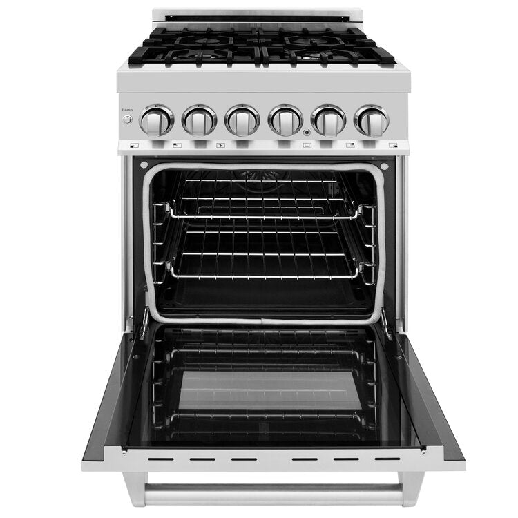 ZLINE Professional 24" Stainless Steel Professional Dual Fuel Range