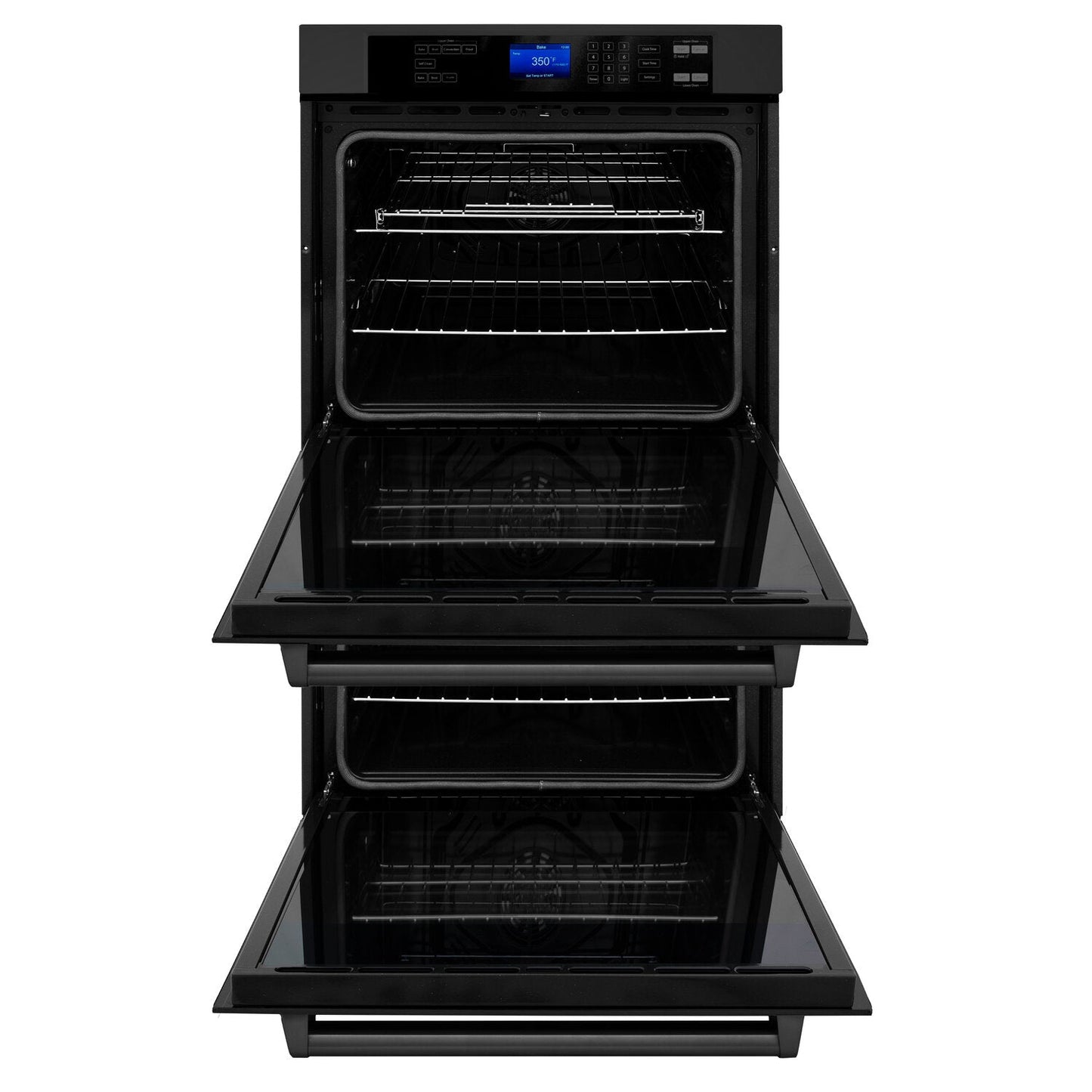 ZLINE Professional 30" Black Stainless Steel Electric Convection Double Wall Oven With Self Clean Technology