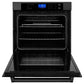 ZLINE Professional 30" Black Stainless Steel Electric Convection Single Wall Oven With Self Clean Technology
