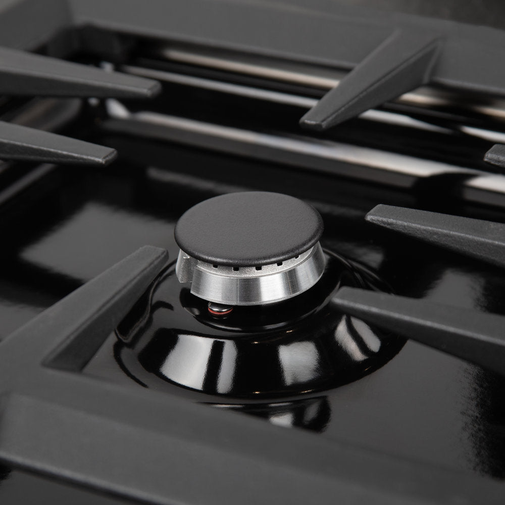 ZLINE Professional 30" Black Stainless Steel Porcelain Top 4-Burner Dropin Cooktop