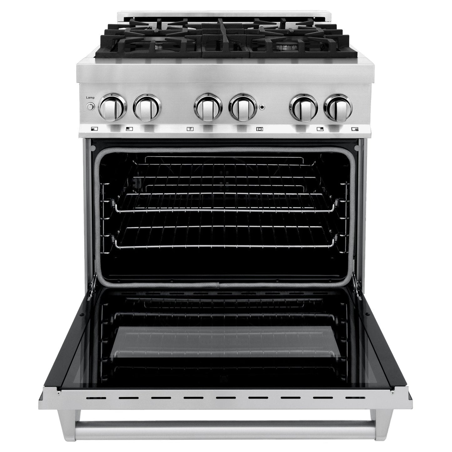 ZLINE Professional 30" Blue Gloss Door 4 Burner Dual Fuel Range With 4.0 cu. ft. Electric Oven