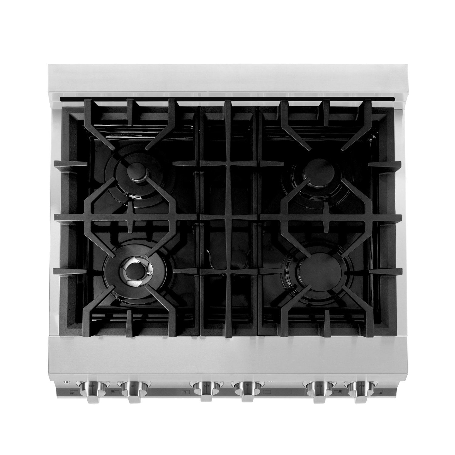 ZLINE Professional 30" Blue Gloss Door 4 Burner Dual Fuel Range With 4.0 cu. ft. Electric Oven