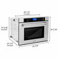 ZLINE Professional 30" Brushed Stainless Steel Electric Convection Single Wall Oven With Self Clean Technology