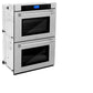 ZLINE Professional 30" DuraSnow Stainless Steel Electric Convection Double Wall Oven With Self Clean Technology