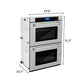 ZLINE Professional 30" DuraSnow Stainless Steel Electric Convection Double Wall Oven With Self Clean Technology