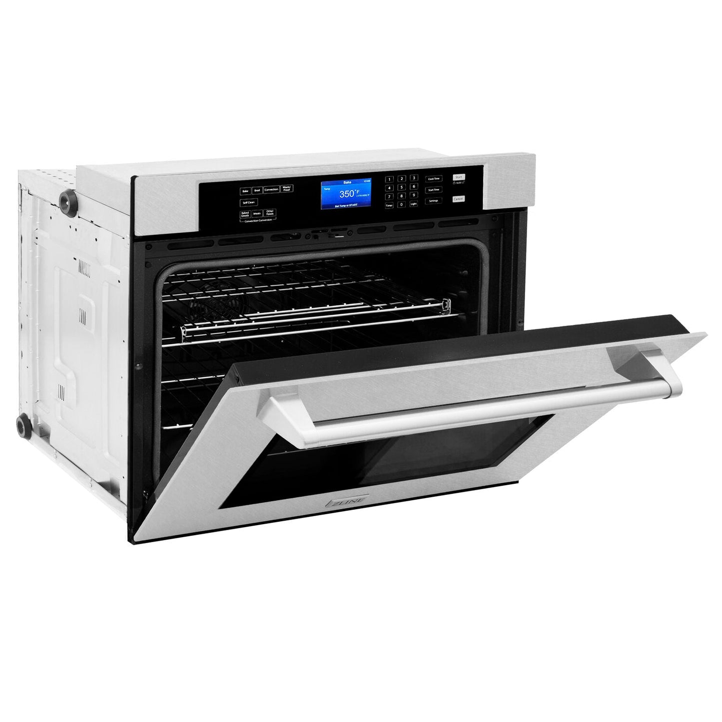ZLINE Professional 30" DuraSnow Stainless Steel Electric Convection Single Wall Oven With Self Clean Technology