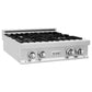 ZLINE Professional 30" Stainless Steel Porcelain Top 4 Burner Gas Rangetop