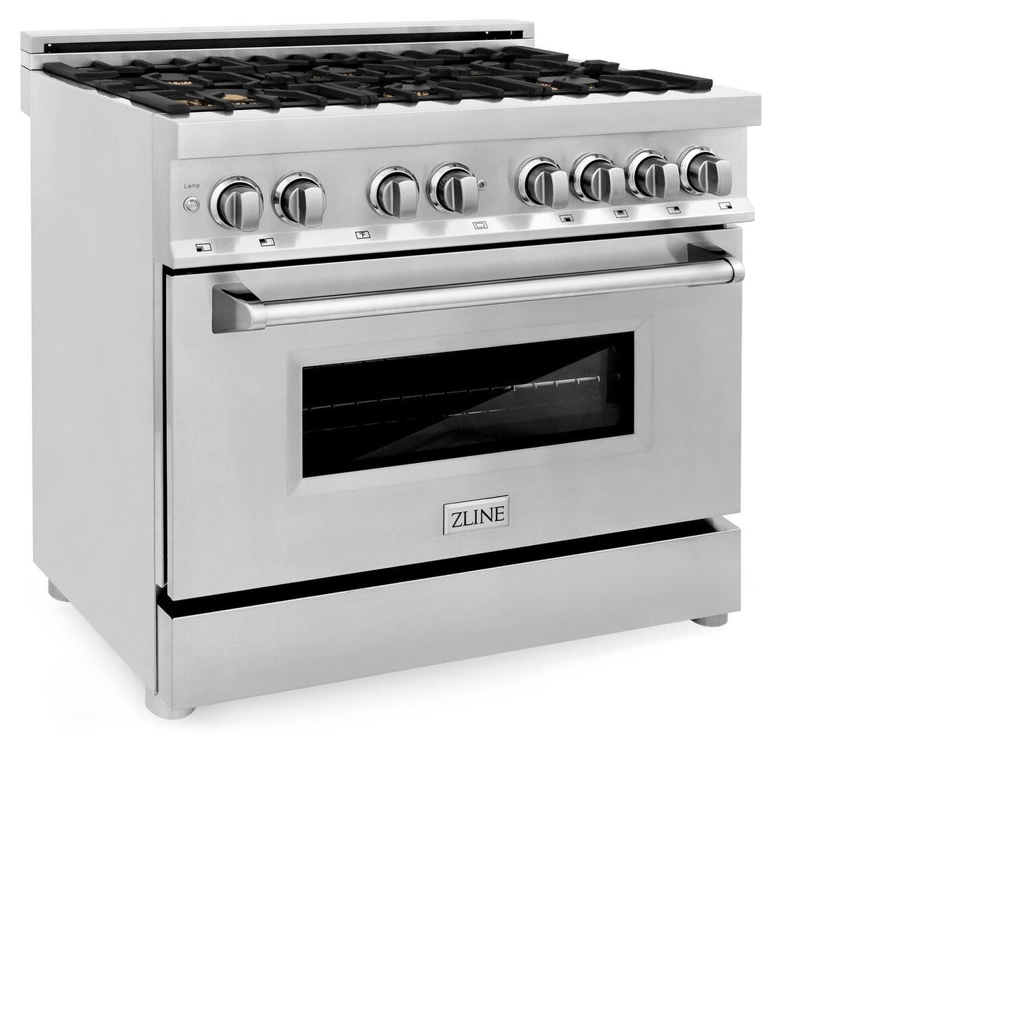 ZLINE Professional 36" Stainless Steel Dual Fuel Range With 6 Brass Burners and 4.6 cu. ft. Electric Oven