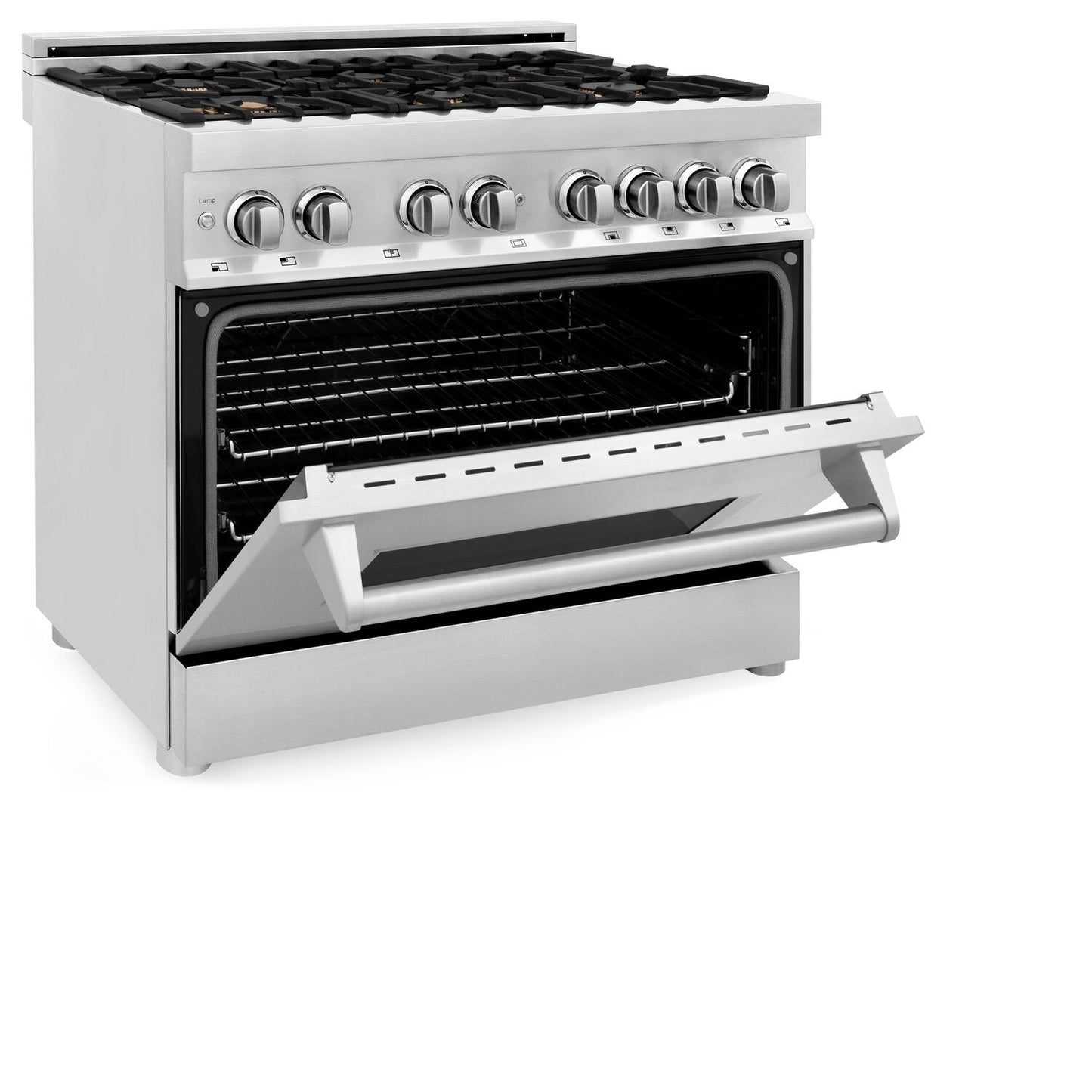 ZLINE Professional 36" Stainless Steel Dual Fuel Range With 6 Brass Burners and 4.6 cu. ft. Electric Oven