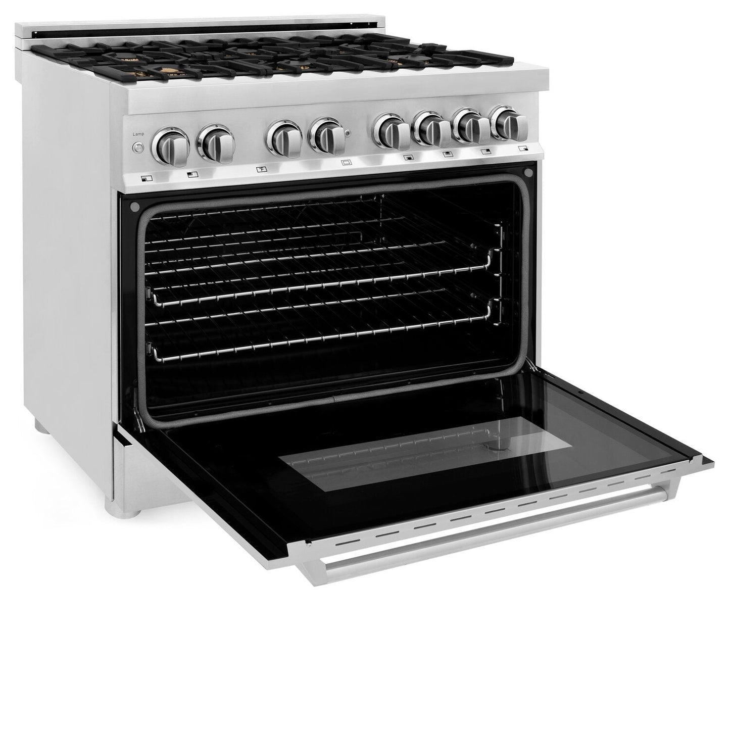 ZLINE Professional 36" Stainless Steel Dual Fuel Range With 6 Brass Burners and 4.6 cu. ft. Electric Oven