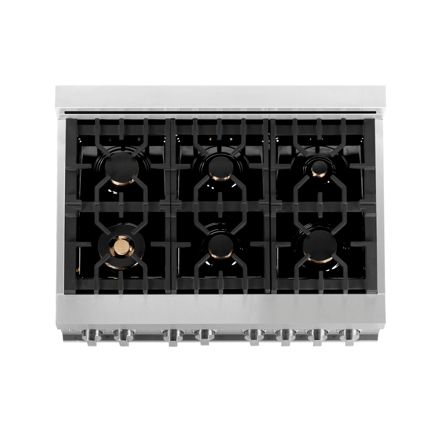 ZLINE Professional 36" Stainless Steel Dual Fuel Range With 6 Brass Burners and 4.6 cu. ft. Electric Oven