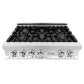 ZLINE Professional 36" Stainless Steel Porcelain Top 6 Burner Gas Rangetop