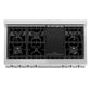 ZLINE Professional 48" DuraSnow Stainless Steel Porcelain Top 7 Burner Gas Rangetop