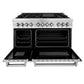 ZLINE Professional 48" Stainless Steel Blue Matte Door 7 Burner Dual Fuel Range With 6.0 cu. ft. Electric Oven