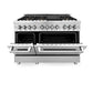 ZLINE Professional 48" Stainless Steel Dual Fuel Range With 7 Brass Burners and 6.0 cu. ft. Electric Oven