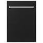 ZLINE Tallac 18" Black Matte Top Control Tall Tub Dishwasher With Stainless Steel Tub and 3rd Rack