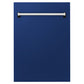 ZLINE Tallac 18" Blue Gloss Top Control Tall Tub Dishwasher With Stainless Steel Tub and 3rd Rack