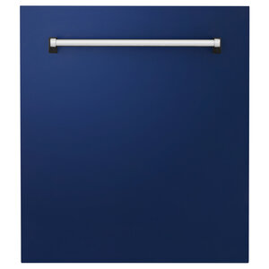 ZLINE Tallac 24" Blue Gloss Top Control Tall Tub Dishwasher With Stainless Steel Tub and 3rd Rack