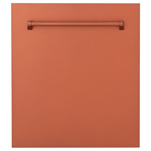 ZLINE Tallac 24" Copper Top Control Tall Tub Dishwasher With Stainless Steel Tub and 3rd Rack