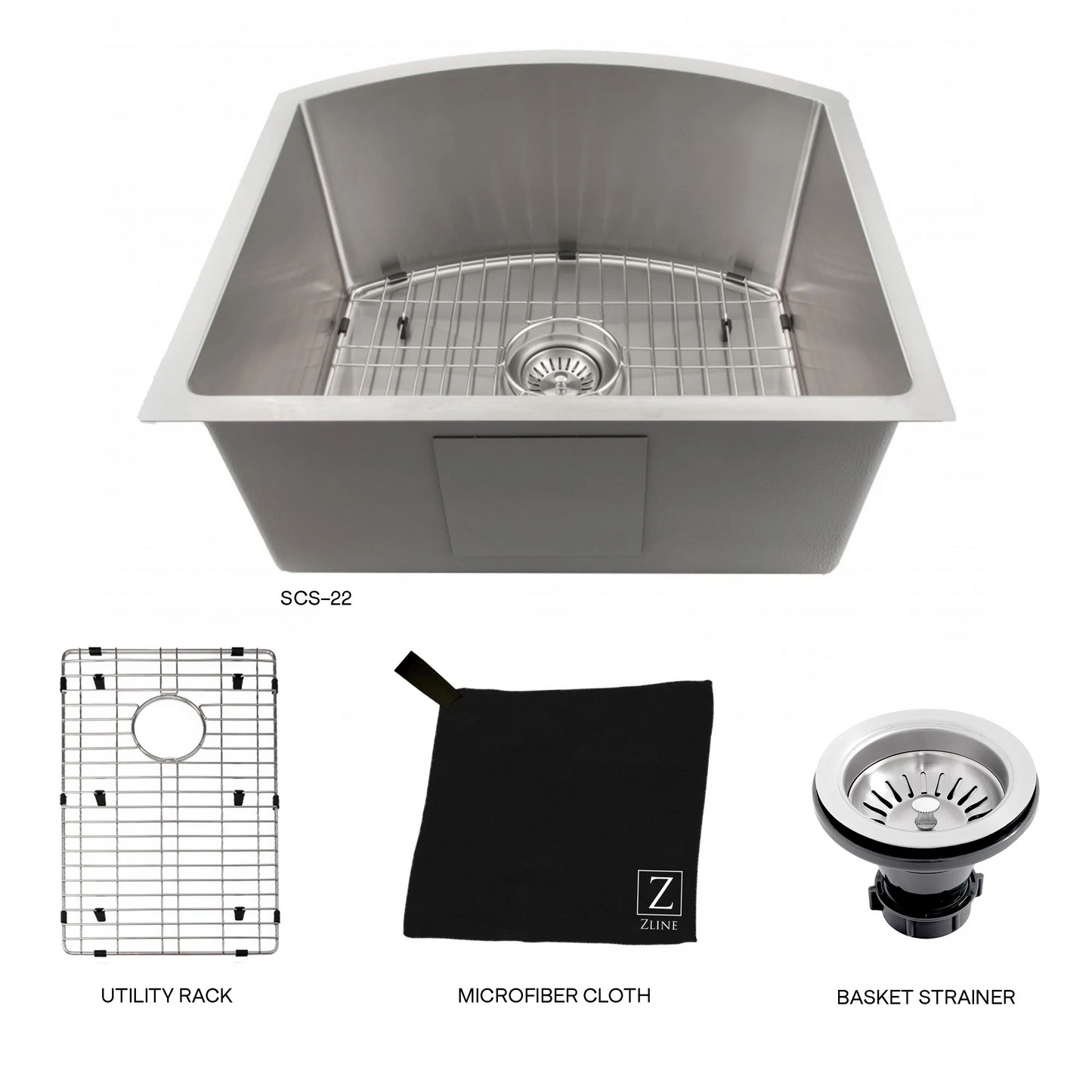 ZLINE Telluride 22" Stainless Steel Undermount Single Bowl Sink