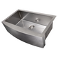 ZLINE Vail 33" DuraSnow Stainless Steel Farmhouse Undermount Single Bowl Sink