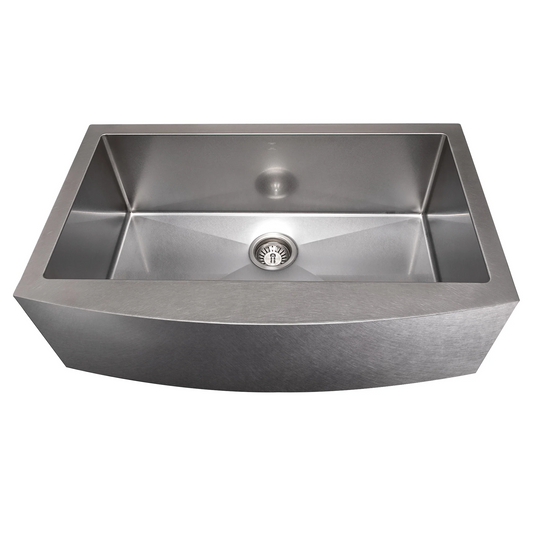 ZLINE Vail 33" DuraSnow Stainless Steel Farmhouse Undermount Single Bowl Sink