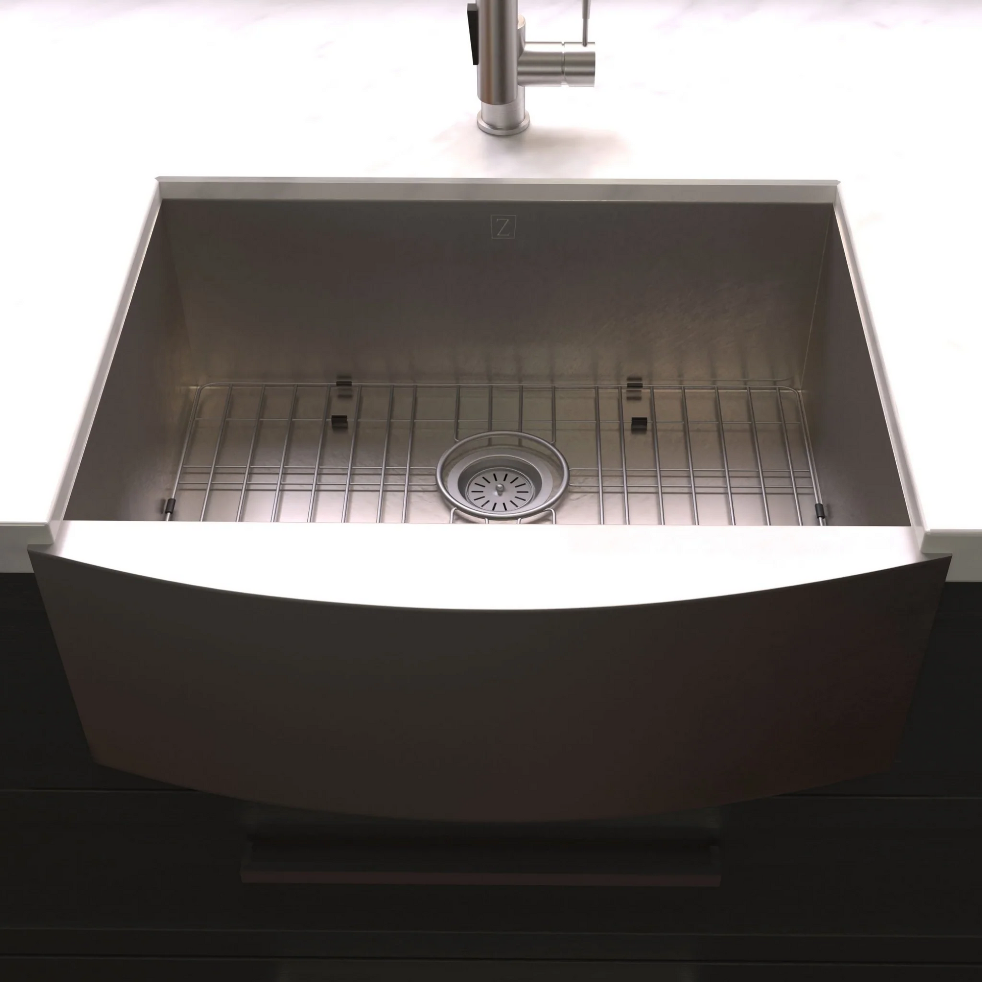 ZLINE Vail 33" Stainless Steel Farmhouse Undermount Single Bowl Sink