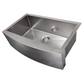 ZLINE Vail Farmhouse 33" Undermount Single Bowl Sink in DuraSnow Stainless Steel