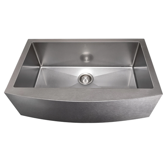 ZLINE Vail Farmhouse 33" Undermount Single Bowl Sink in DuraSnow Stainless Steel