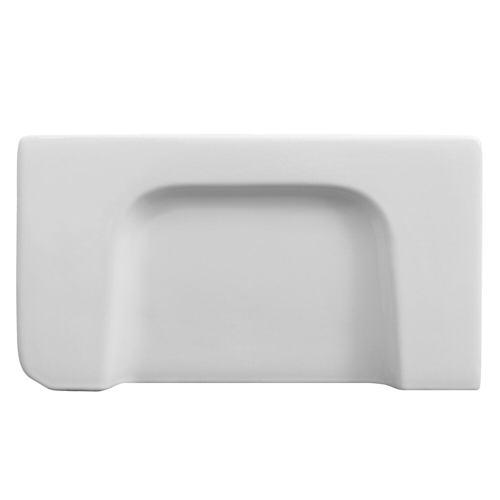 ZLINE Venice 24" Farmhouse Reversible White Gloss Fireclay Sink With Utility Rack and Basket Strainer