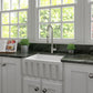 ZLINE Venice 24" Farmhouse Reversible White Gloss Fireclay Sink With Utility Rack and Basket Strainer