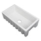 ZLINE Venice 30" Farmhouse Reversible White Gloss Fireclay Sink With Utility Rack and Basket Strainer