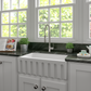 ZLINE Venice 30" Farmhouse Reversible White Matte Fireclay Sink With Utility Rack and Basket Strainer