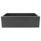 ZLINE Venice 33" Farmhouse Reversible Charcoal Fireclay Sink With Utility Rack and Basket Strainer