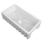 ZLINE Venice 36" Farmhouse Reversible White Gloss Fireclay Sink With Utility Rack and Basket Strainer