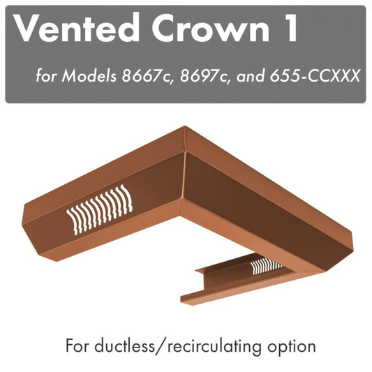 ZLINE Vented Crown Molding Profile 1 for Wall Mount Range Hood (8667C)