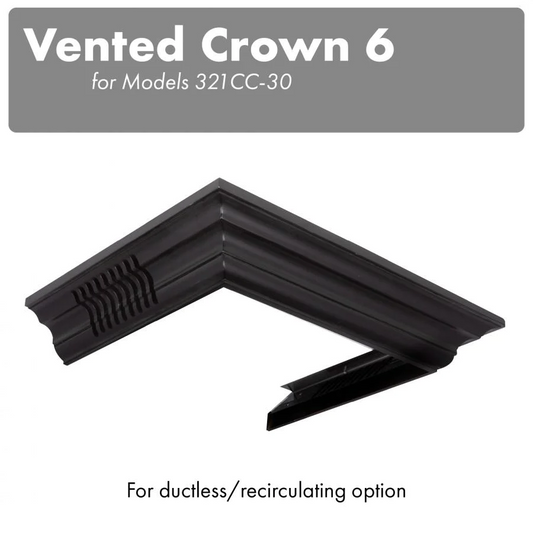 ZLINE Vented Crown Molding Profile 6 for Wall Mount Range Hood (CM6V-300C)
