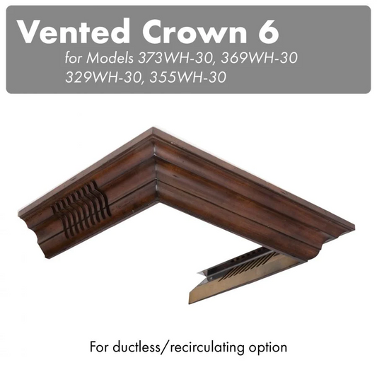 ZLINE Vented Crown Molding Profile 6 for Wall Mount Range Hood (CM6V-300W)