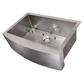 ZLINE Zermatt 30" DuraSnow Stainless Steel Farmhouse Undermount Single Bowl Sink