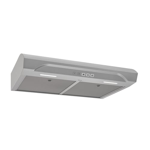Broan 30" 350 Max Blower CFM 1.5 Sones 3-Speed Stainless Steel Under Cabinet Range Hood