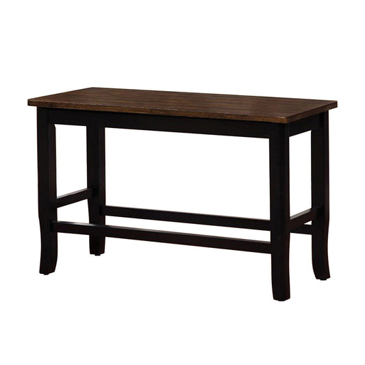 Benzara BM123470 Black And Cherry Dover II Counter Height Bench