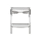 Benzara BM231375 26" Silver and Clear Metal and Acrylic Accent Table