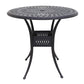 Benzara BM284134 Belmount 42" Dark Bronze Aluminum Bar Table With Lattice Cut Out Pattern