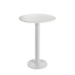 Benzara BM287742 Keli 43" Outdoor Bar Table With White Aluminum Frame and Foldable Design