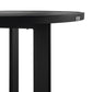 Benzara BM295614 Olie 48" Patio Dining Table With Aluminum Frame and Round Tabletop in Black