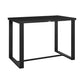 Benzara BM295634 Troy 59" Patio Bar Height Dining Table With Rectangular Tabletop in Black