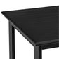 Benzara BM295646 Ollie 59" Patio Counter Height Dining Table With Black Rectangular Surface