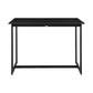 Benzara BM295646 Ollie 59" Patio Counter Height Dining Table With Black Rectangular Surface